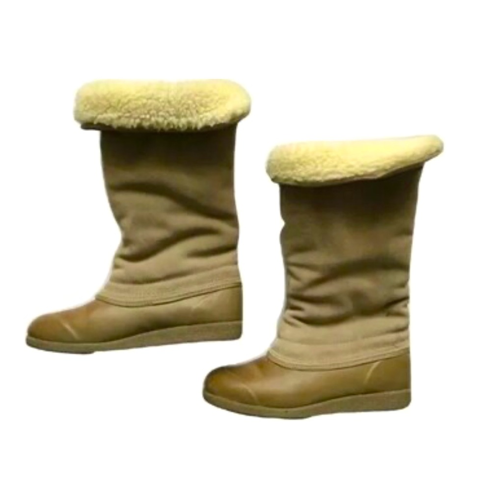 Rare Vintage 70’s L.L. Bean Suede Shearling Fur Tall Winter Boots
